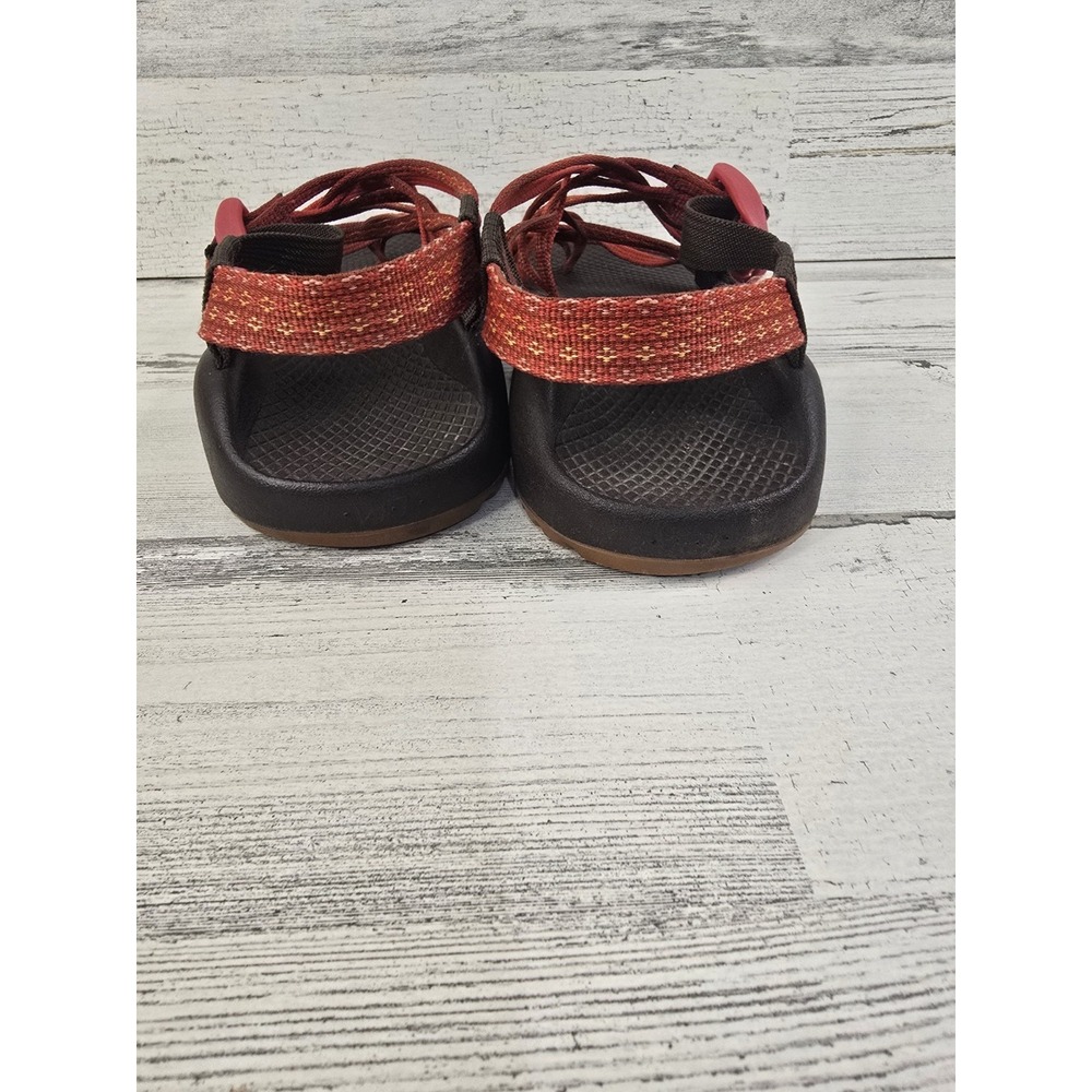 Chaco Z/Cloud 2 Womens 7 Red Orange Double Strap Toe Loop Sport Sandals J106594 - Picture 4 of 8